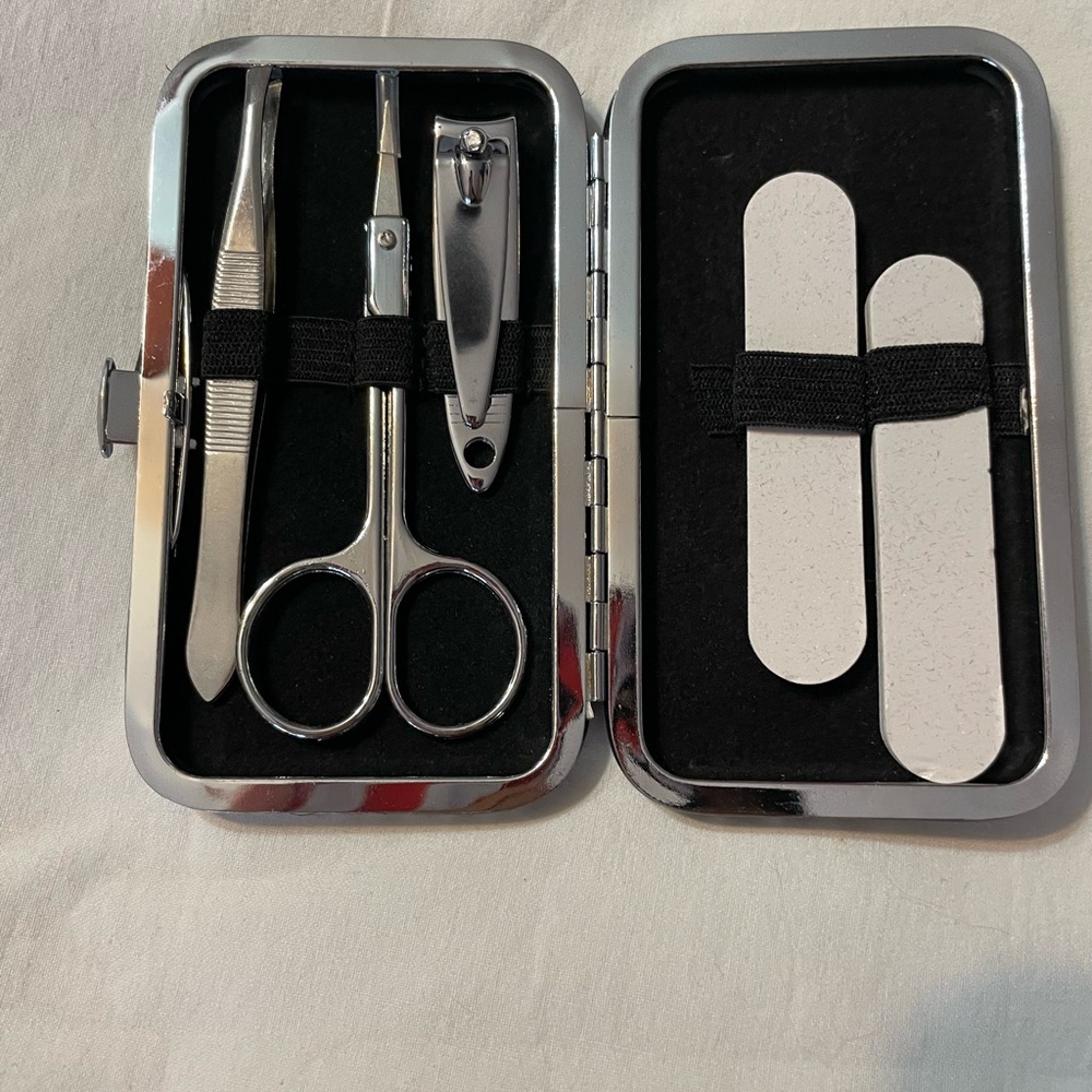 Silver Manicure Set with Case